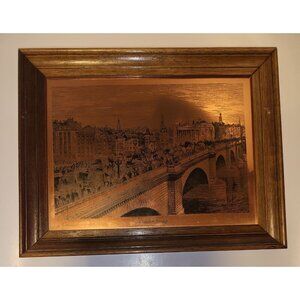 Etchmaster Original Copper Etching - London Bridge - 12.75" x 9.75" Vintage!